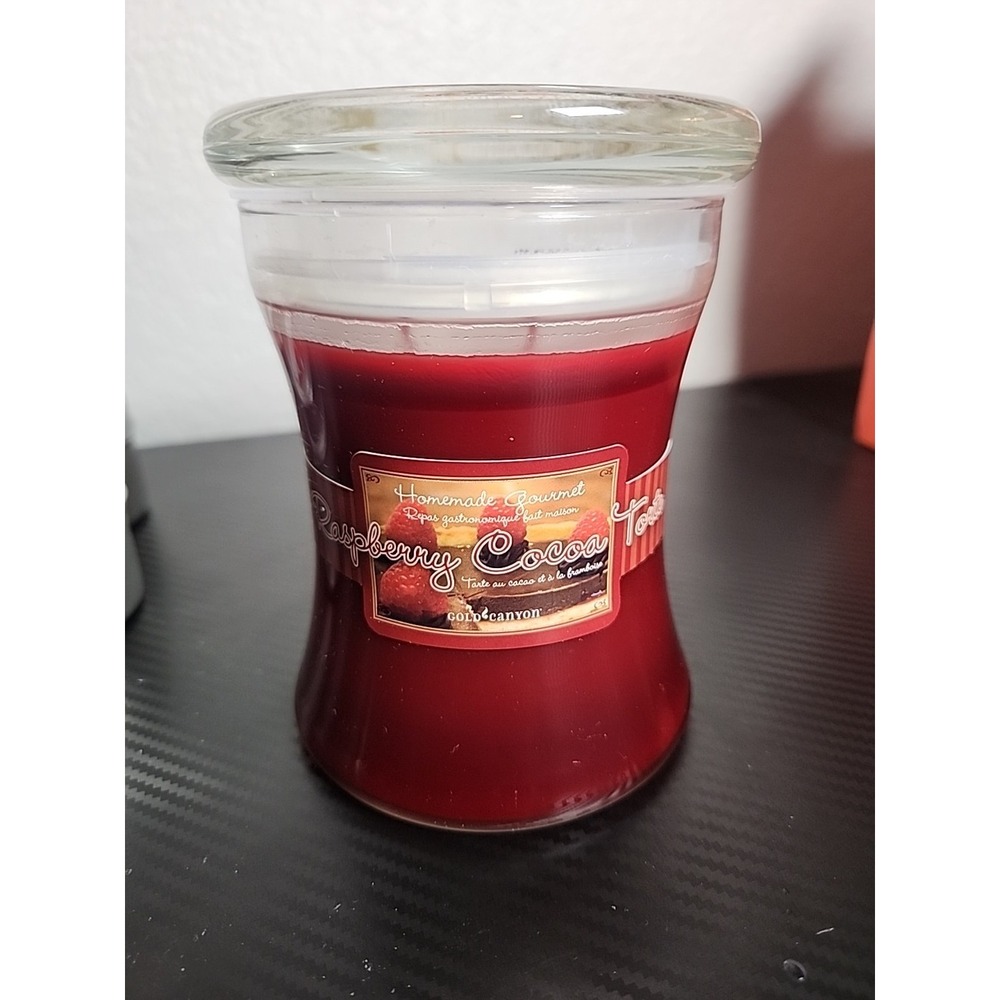 New Gold Canyon Candle Large 15 oz "Rasberry Cocoa Torte" Rare OOP